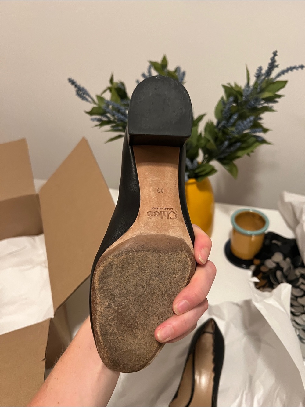 Chloe leather Scalloped pumps - Picture 4 of 6